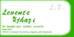 levente ujhazi business card